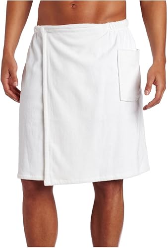 Miniatura 4 de robesale Toalla de algodón de rizo para hombres, tamaño XXL, color blanco