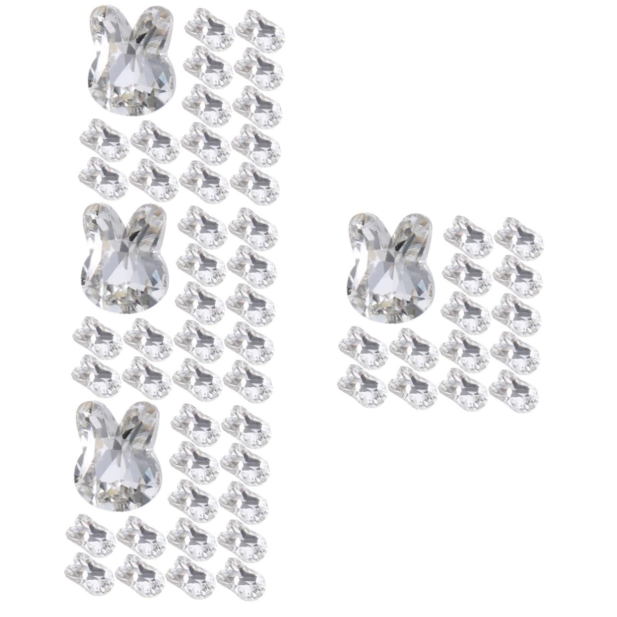 4 Set Gioielli Con Diamanti Per Unghie Unghia Decorazioni Per Manicure Ornamenti Per Manicure Bunny Conigli Decorazioni Per Unghie in Cristallo Fascino Delle Unghie 20 Pezzi*4