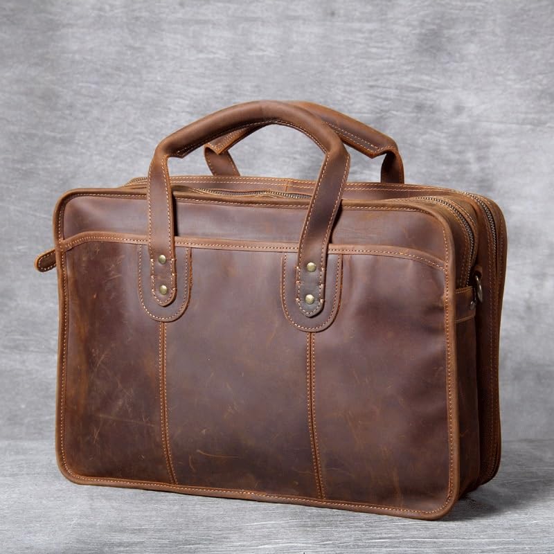 Vintage Travel Bag Handmade Laptop Bag Duffel Bag Business Documents2