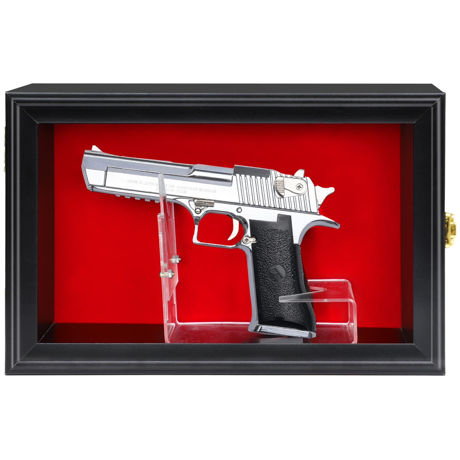 Snapklik.com : Single Handgun Pistol Revolver Gun Display Case Wall ...