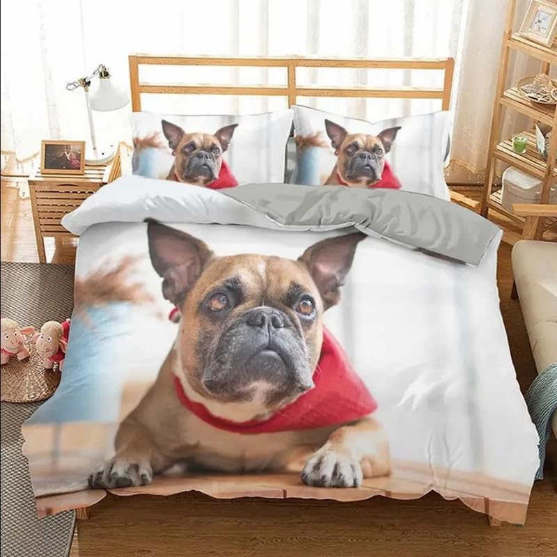 Parure de Lit 140x200 Confort Microfiber Finition Impression 3D