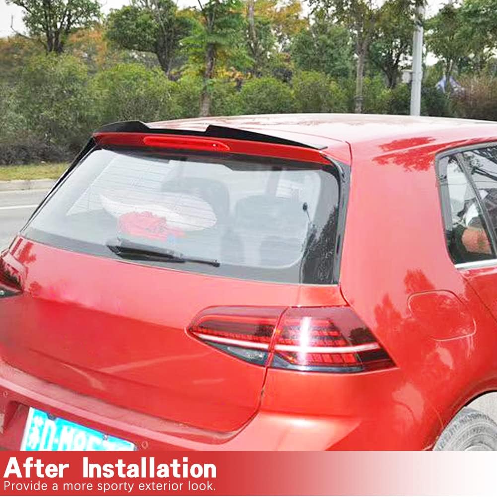 Roof Spoiler for Volkswagen VW Golf 7 MK7 VII 7 7.5 2014-2019 ABS Rear Trunk Roof Lip Spoiler Tail Wing Factory Outlet (for Golf 7 Base/Rline)