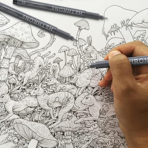 Hethrone Micro-Pens 8 Size Drawing Ink Pens For Artists Sketching Writing #TOP5