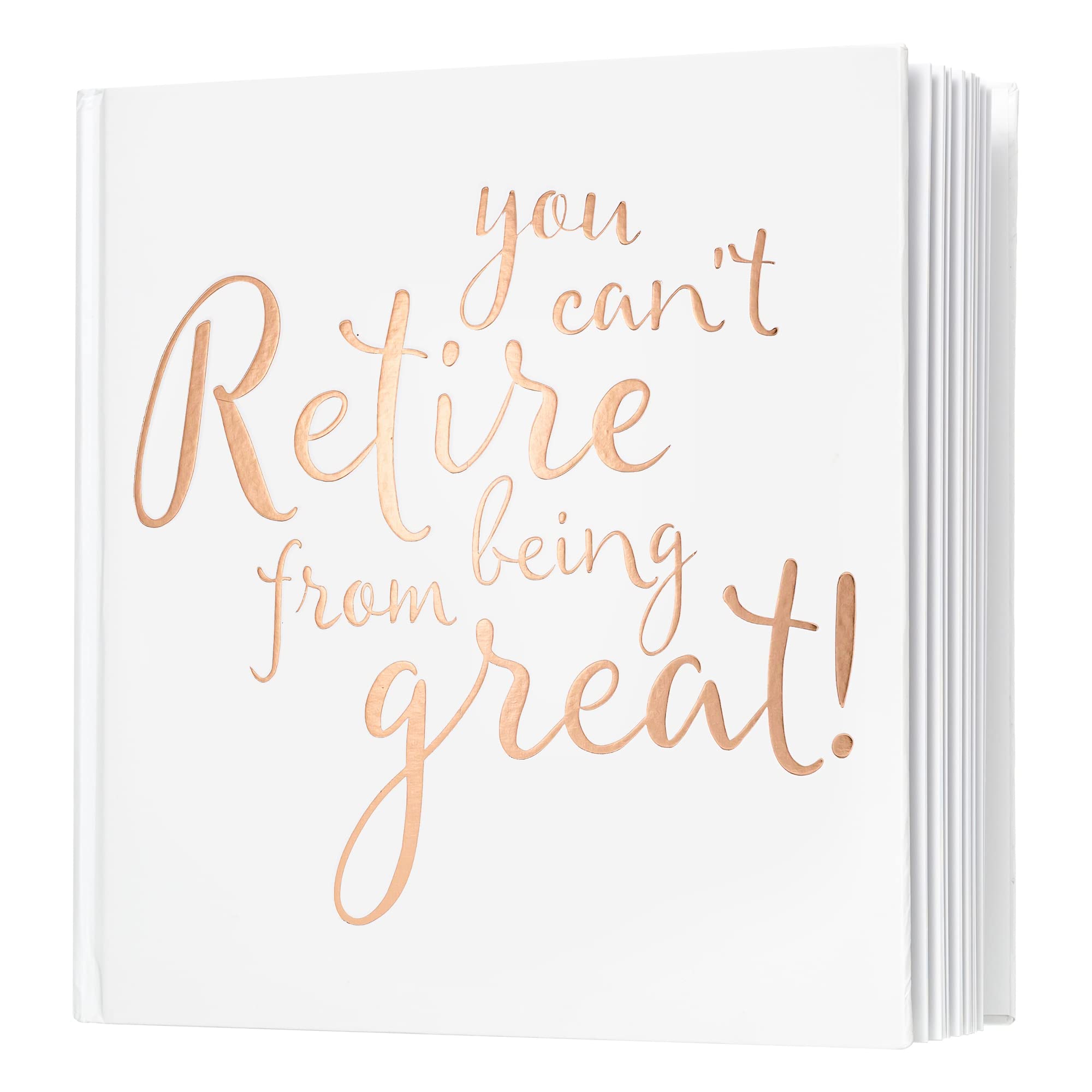 Calculs Retirement Party Guest Book for Father Can't Retire from Being Great Guestbook Polaroid Picture Book 8.5” Square Hardcover Blank Pages for Instax