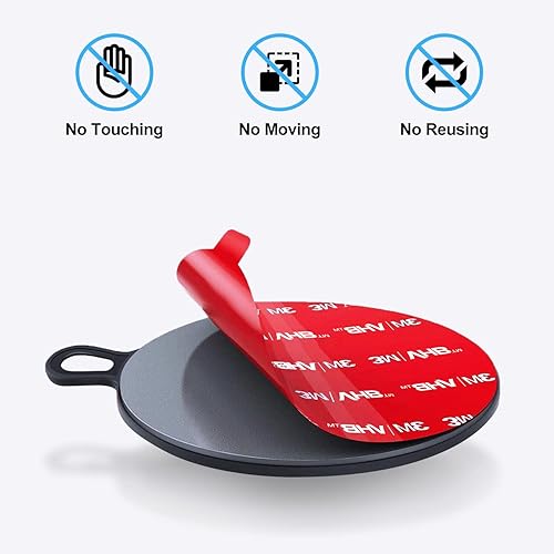 Miniatura 6 de Disco de montaje para tablero de instrumentos para ventosa, 3.740 in (3.74 pulgadas), disco adhesivo resistente al calor 3M para soporte de