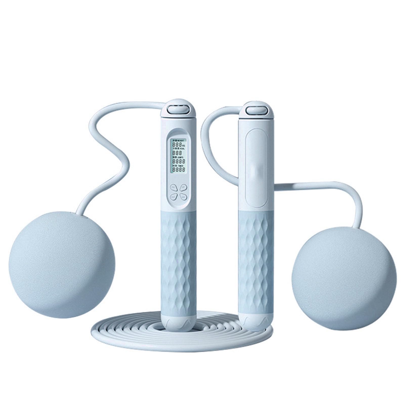 Corde à Sauter Sans Fil Avec Compteur Digital - Lestée Réglable, Compteur Sauts & Calories Pour Fitness Intérieur Extérieur Hommes Femmes Enfants