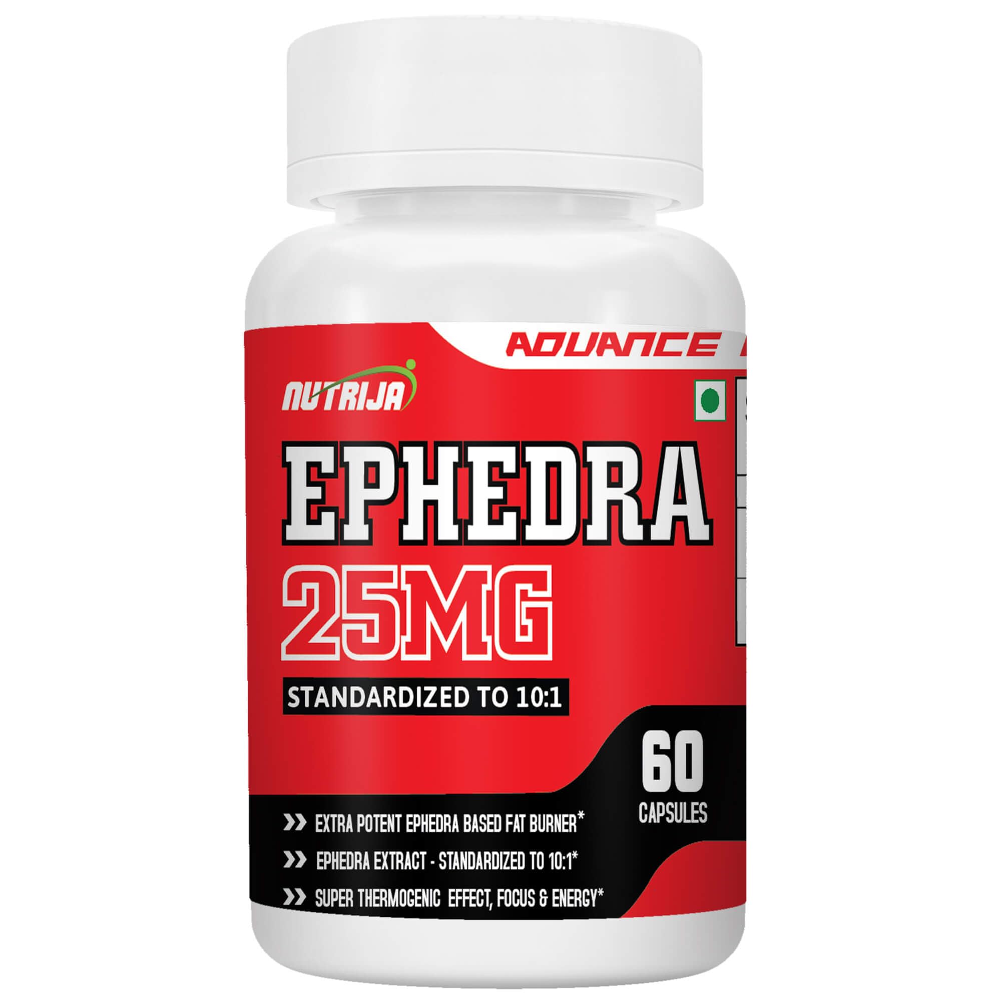 NutriJa Ephedra Extract 25mg (Standardized to 10:1) (60 Capsules) (60 Capsules)-image-25