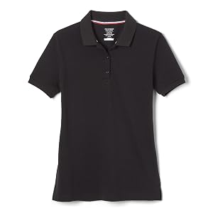 French Toast Womens Cotton Blend Stretch Pique Short Sleeve Polo Shirt