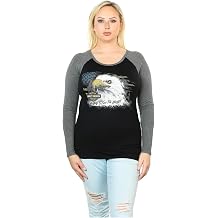 Women's Unleash The Beast Crew Neck Long Sleeve Tee Shirt, Blk
