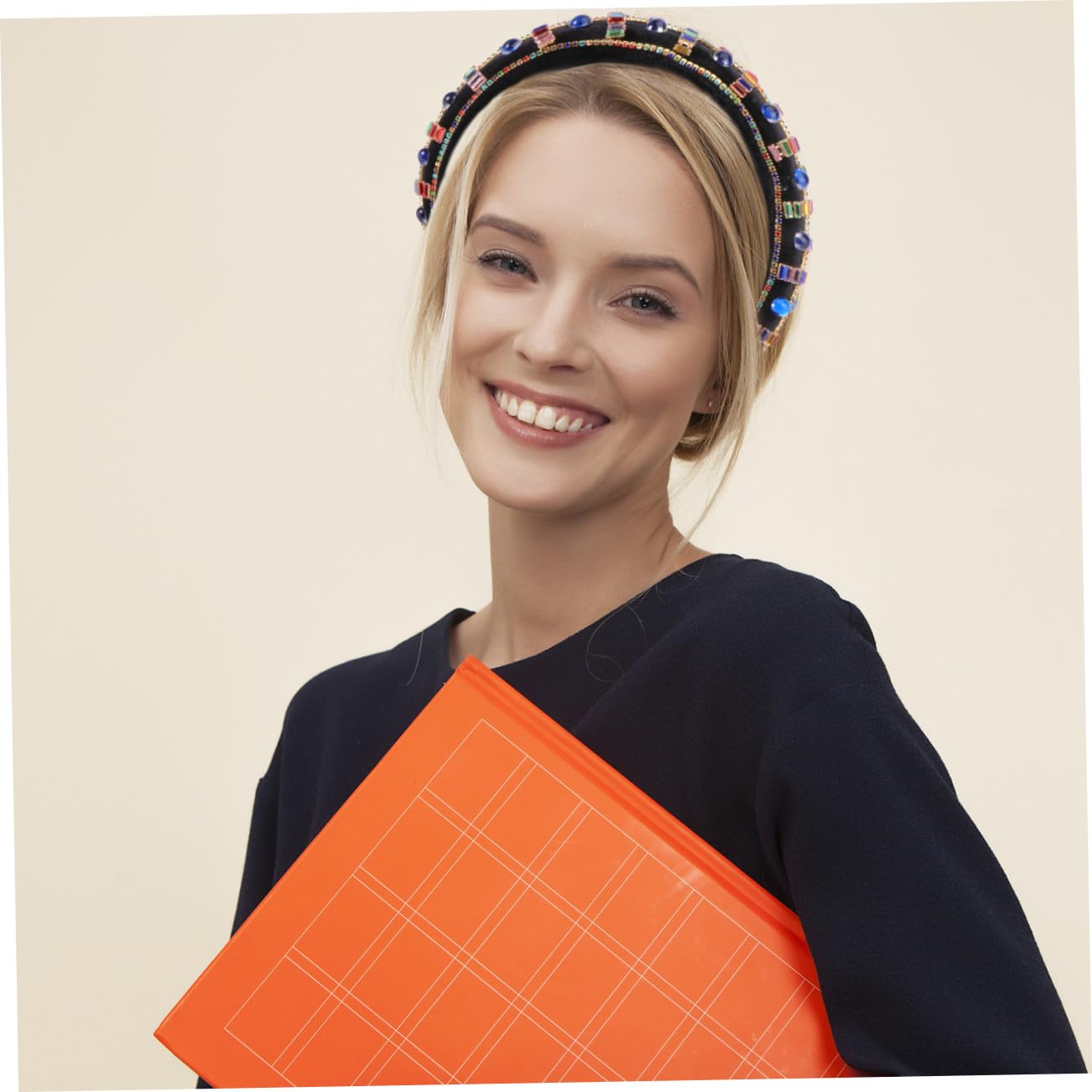 Ipetboom 3pièces Bandeau Rétro Éponge Avec Accessoire De Coiffure Pratique Pour Maquillage Et Soins Visage Style Élégant Bleu