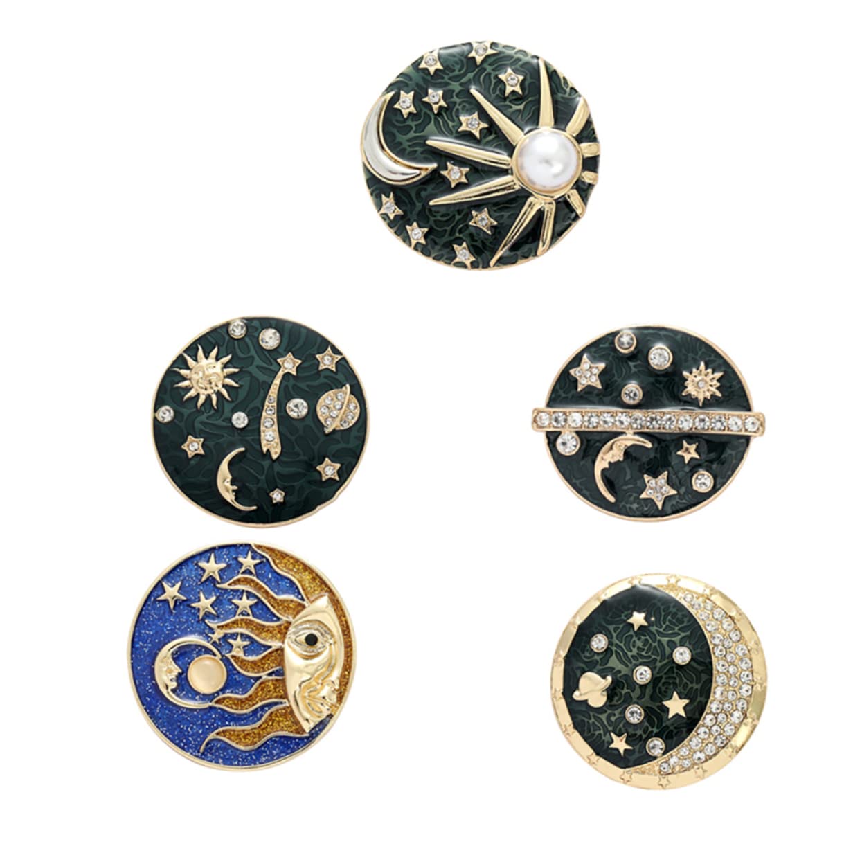 Healeved Milchstraßen Brosche Cartoon Brosche Brosche Corsage Stil Blaue Kleidung Brustnadel Abzeichen Brosche Kreative Brustnadel Kleidungszubehör Legierungsbrosche