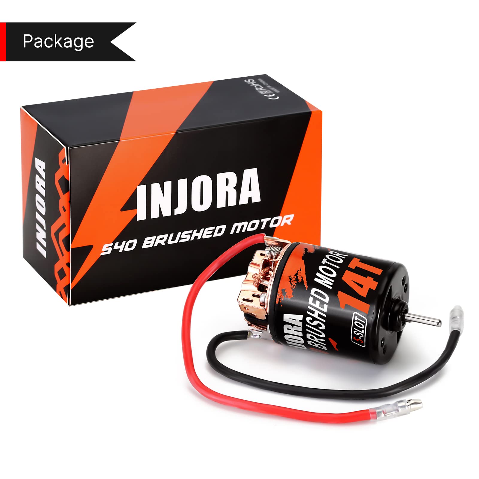 Amazon.co.jp: INJORA 540 つや消しモーター 防水 5スロット 14T 1/10