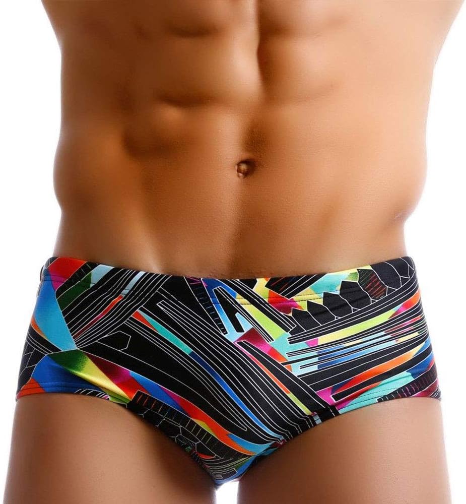 UXHNew Men Swimwear Boxer Beach Shorts suilt Men's Boxer Surfing Swim Pants Stretch Swimming Trunks