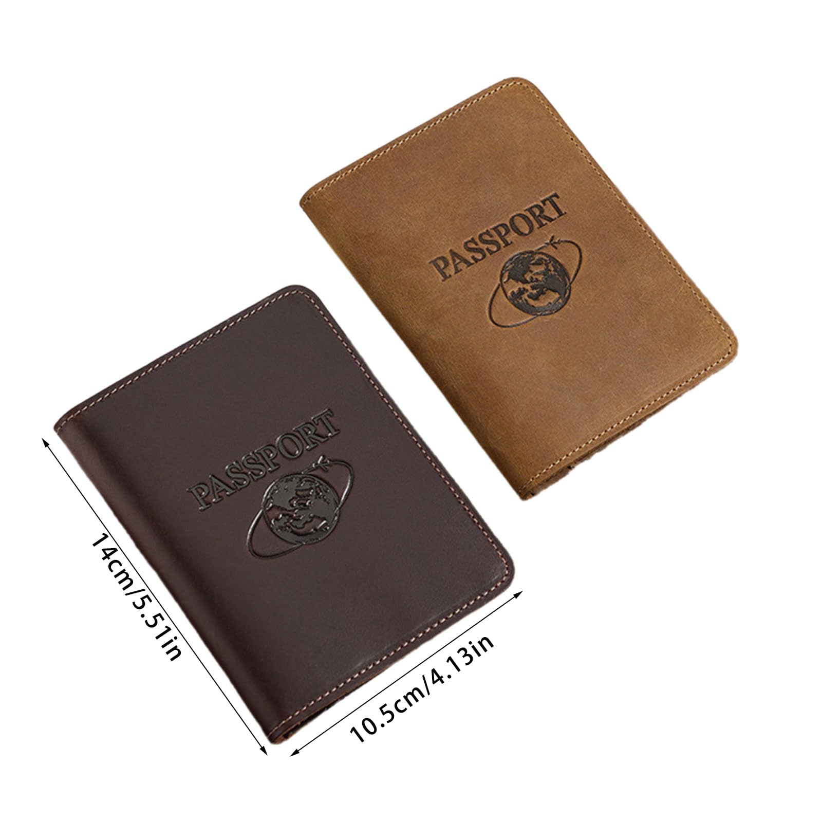Protector de pasaporte con bloqueo para mujeres y hombres, seguro para documentos de viaje y almacenamiento de tarjetas, fundas para pasaportes, Coffee, Belleza masiva