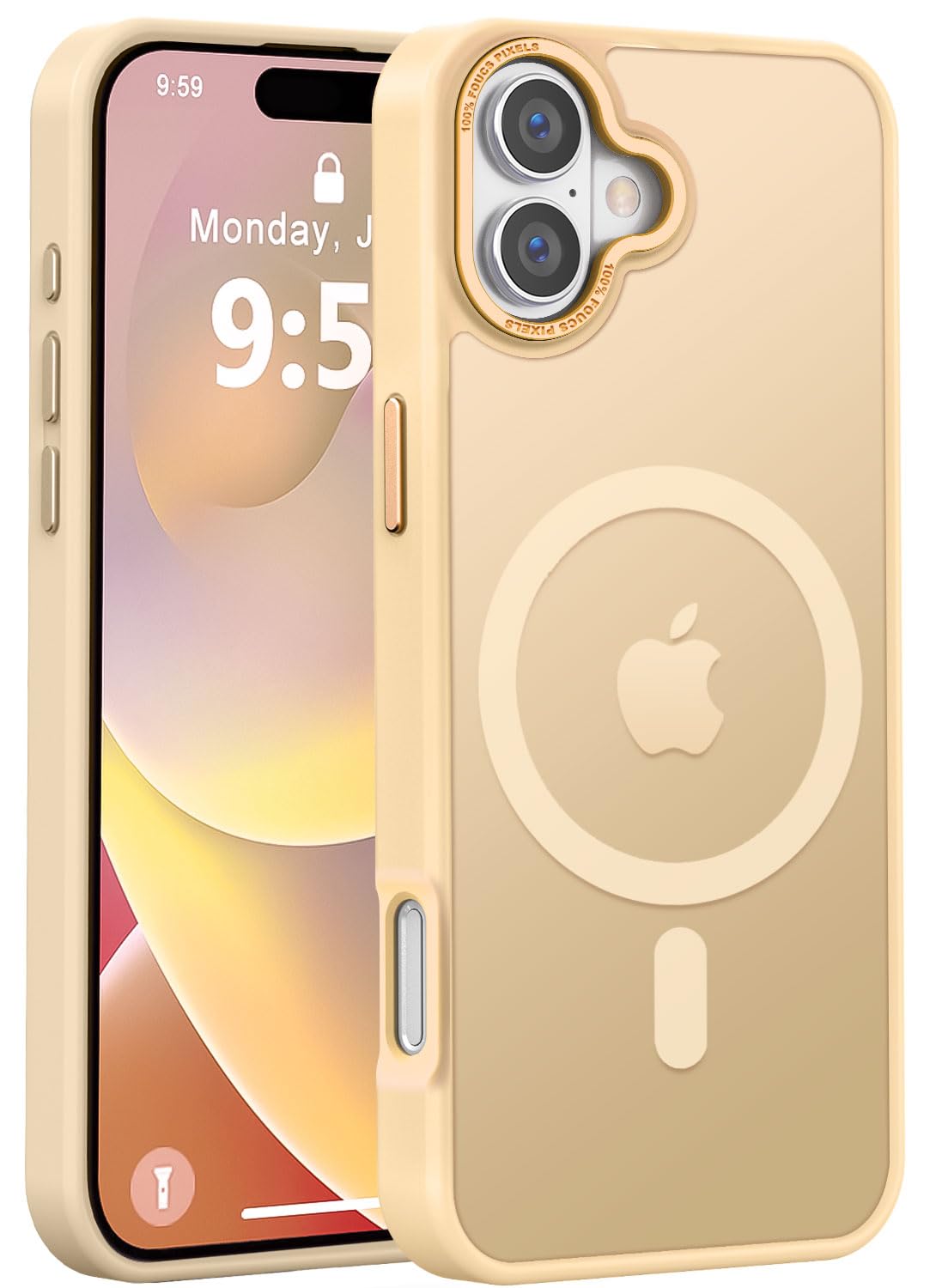 Newfuture Strong Magnetic Compatible with iPhone 17 Pro Case [13 FT Military Drop Protection] [Compatible with Magsafe] Slim Translucent Matte Shockproof with Anti-Fingerprint Phone Case, Tender Pink — view 162