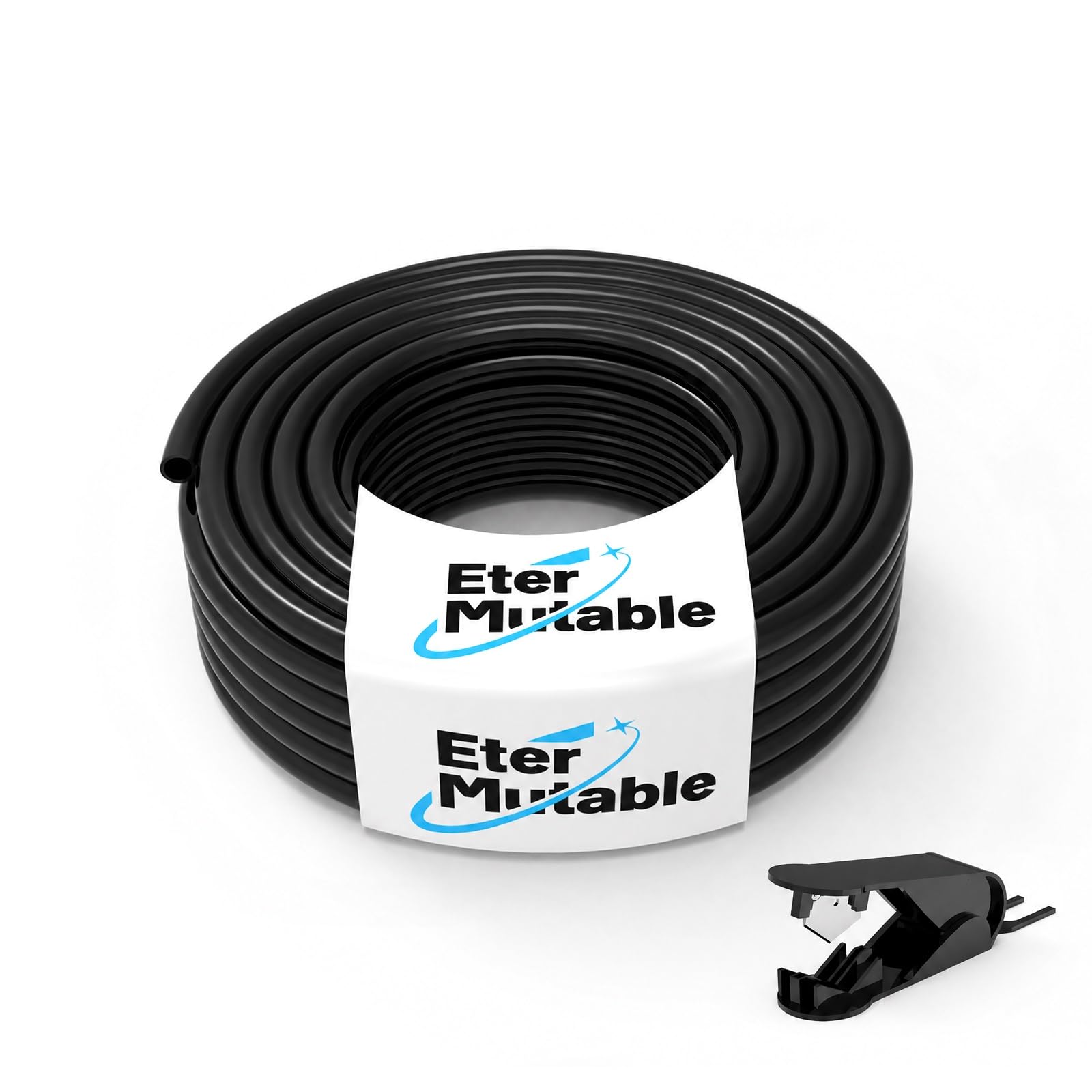 Manguera de aire neumática de nailon negro de 3/8 pulgadas OD de 65.6 pies/20 metros PA tubo de línea de freno de aire accesorios comprimidos