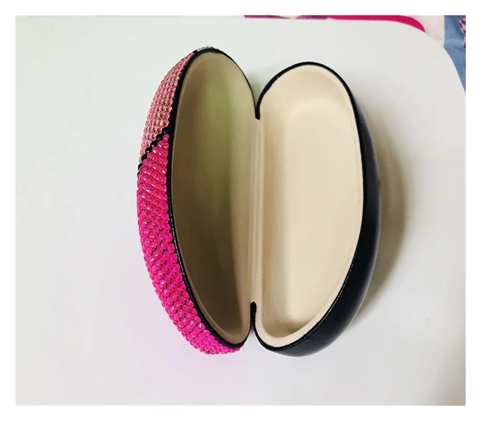 Scatola for occhiali con diamanti, custodia for da sole, grandi dimensioni, strass, scatole portaoggetti