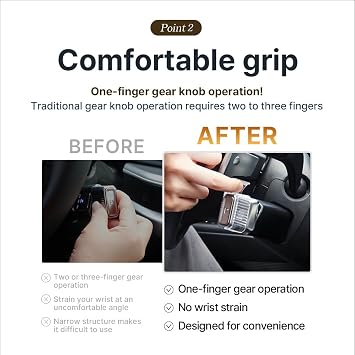 FICS Easy-Way Gear Knob Extension for Hyundai (Santa Fe 2024, 2025), (Sonata 2024, 2025), (Kona 2024, 2025), and (Tucson 2025) Enhanced Gear Shift Control for Improved Driving Experience
