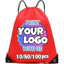 Custom Drawstring Backpacks with Logo 10/50/100pcs Personalized Bulk Drawstring Bags for Promotional Event Team Sport
