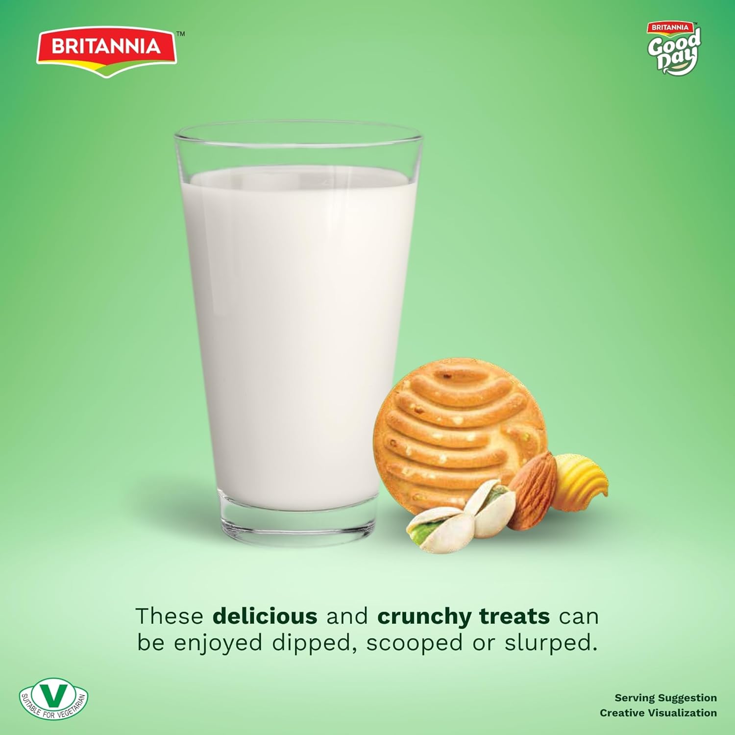 Britannia Good Day Pistachio Almond Cookies Value Pack, 22.8 oz (648g) – Crunchy Nutty Biscuits, Perfect Tea-Time & Anytime Snack