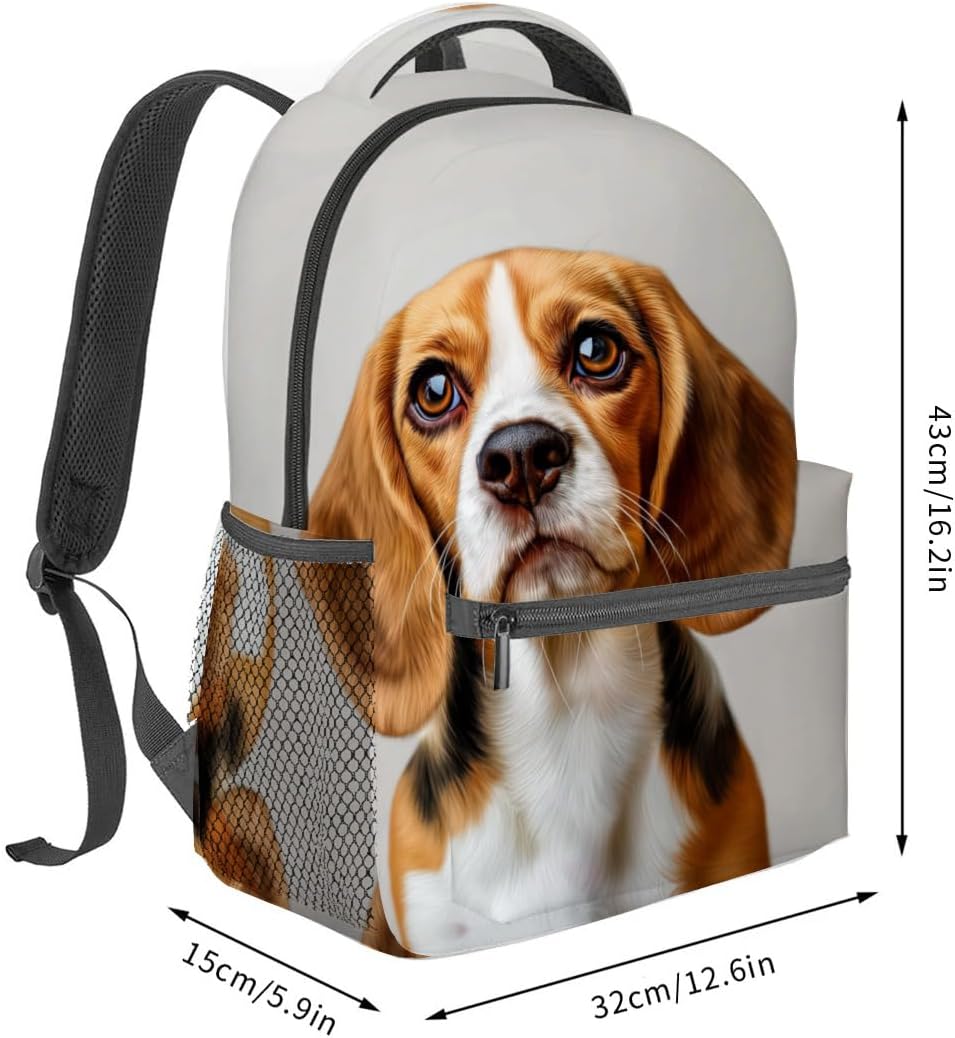 Beagle Dog Backpack Travel Backpacks Laptop Rucksack,School Bookbag for Women Kids Boys Girls,Cute Pet Back Pack Accessories Bags,Ideal Gifts for Work, Outdoor Adventures