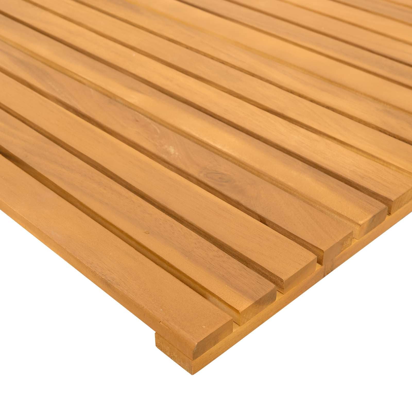 Solivagant Badematte Uni Braun 100 x 55 cm Holz, Badzubehör,Badematten Badteppiche, 5 kg-42025257