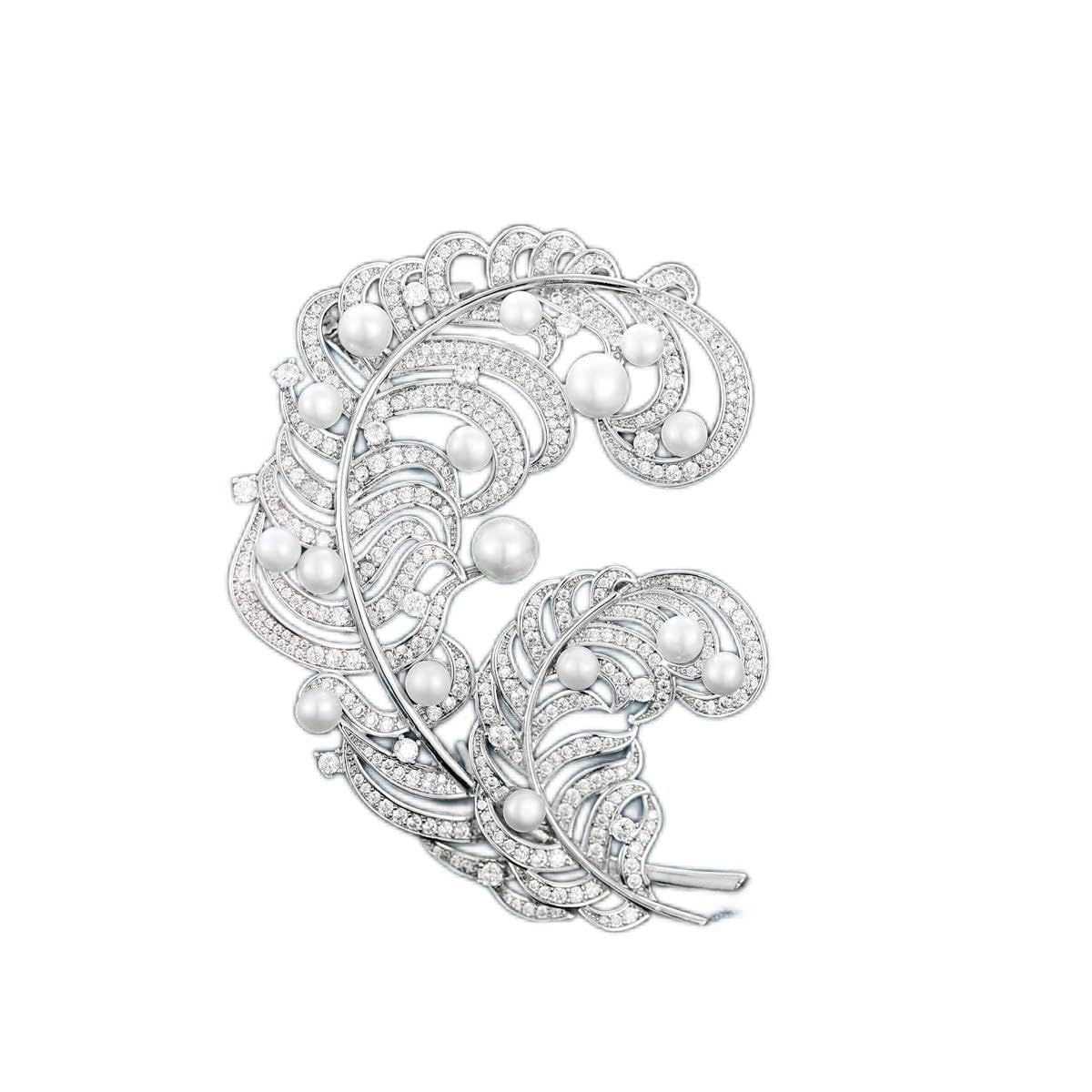 Broche Broche de plumas, accesorios con accesorios, cárdigan, chal, bufanda de seda, hebilla, broche de temperamento femenino Broches para Ropa