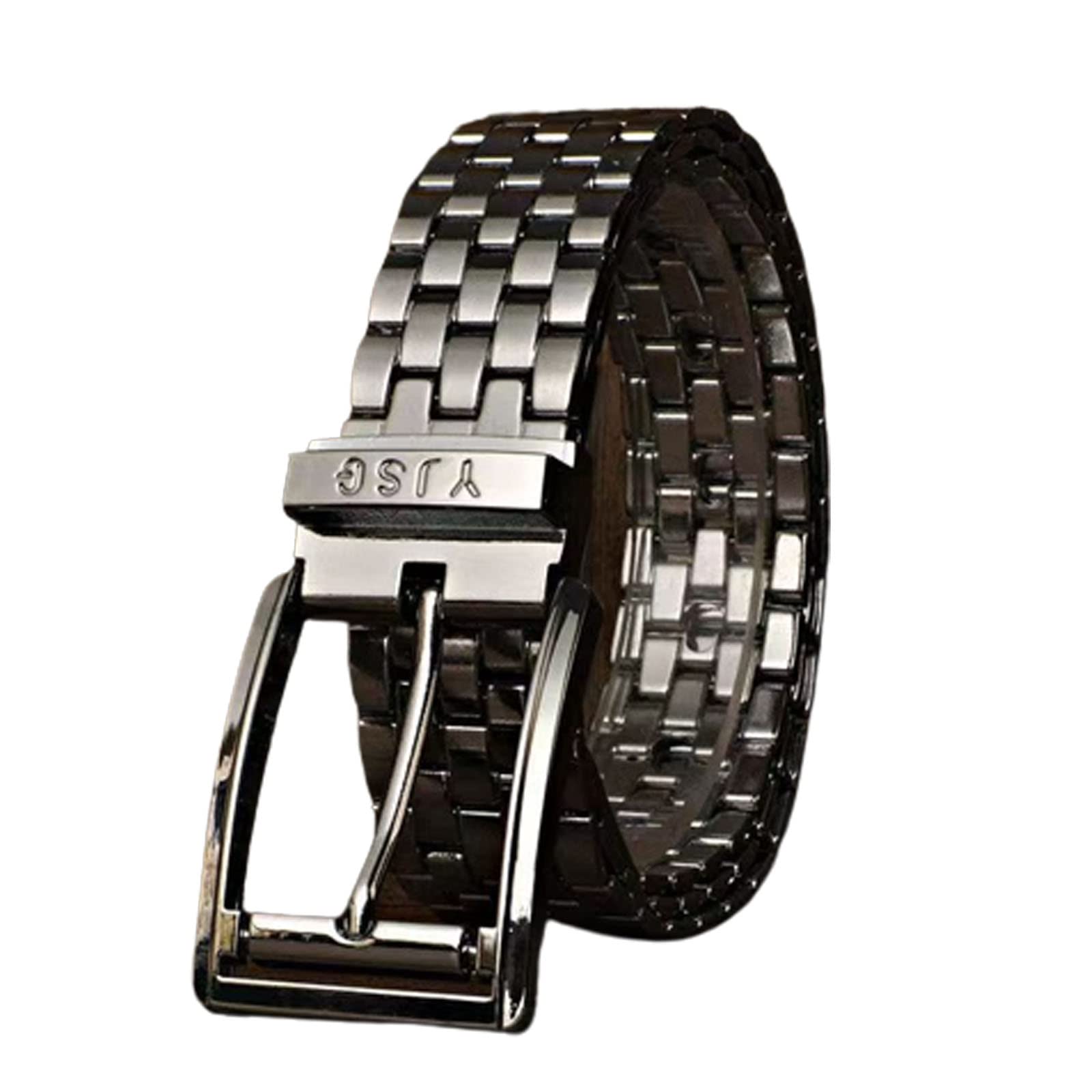 Metallgürtel Herren, 304 Edelstahlgürtel für Herren Persönlichkeit Taillenkette Jagd Outdoor Klettern Westerngürtel