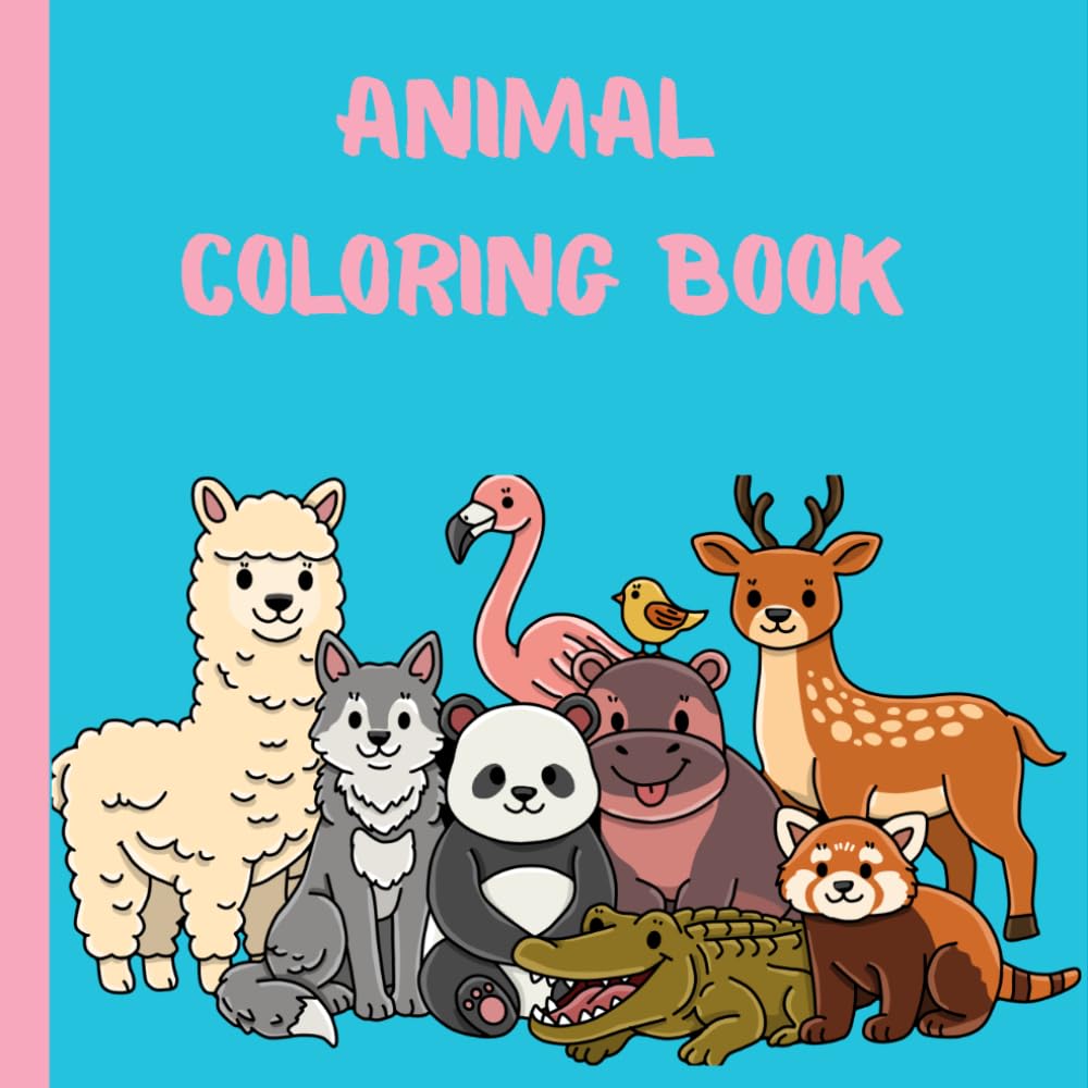 Cute Animals Coloring Pages for kids: Educational Coloring Pages with Animals for Preschool Children Ages 3-6