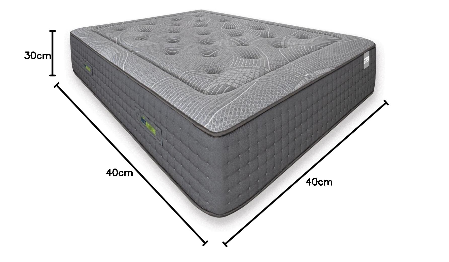 Matnature | Platinum | Colchón Gran Confort Pro Múltiple Descanso | Muelles Ensacados y Viscoelástica | Altura 30 cm | Transpirable, Antideslizante y Antiácaros (150 x 190 cm)