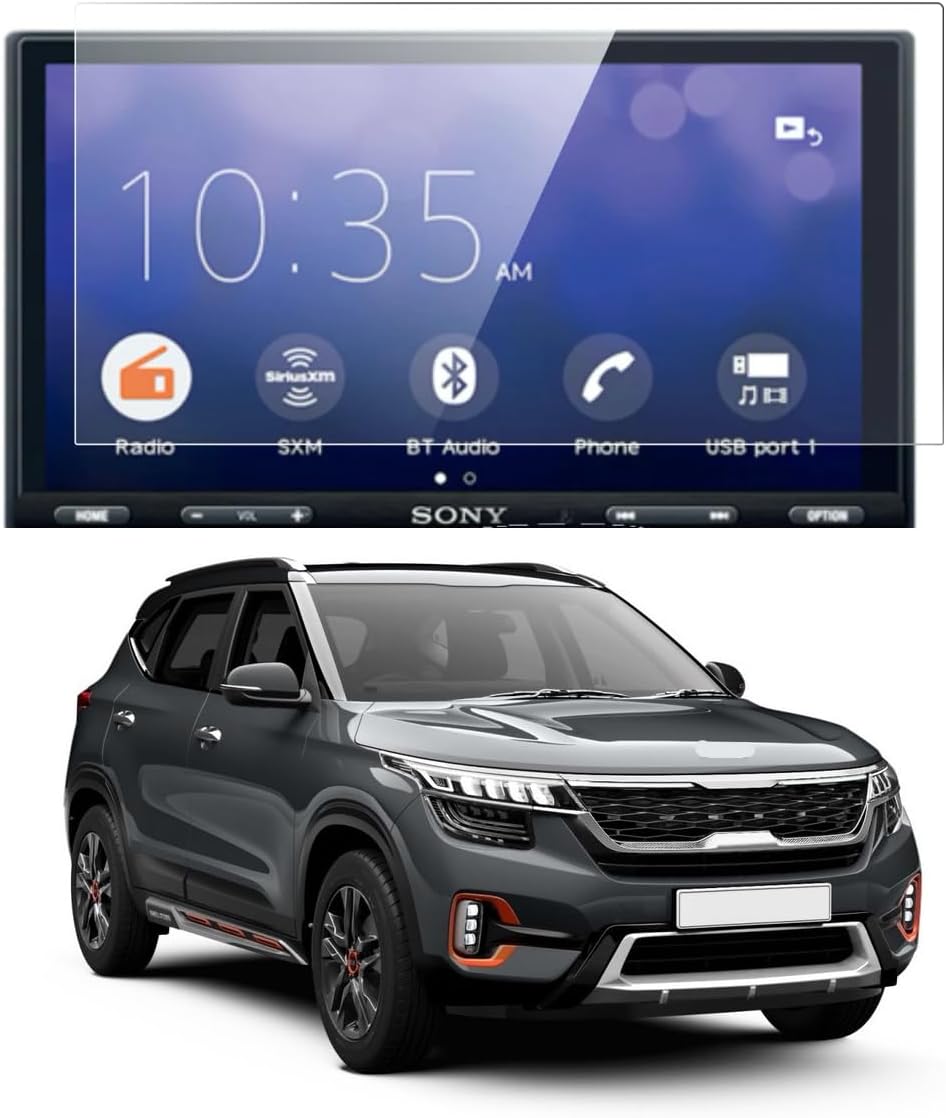 CEASE PROTECTOR Company Fiited Car's Android Player Touch Screen System Screen Guard Compatible with Sony XAV AX6050 Car Music Player Bluetooth Touch Screen Clear Glossy (1: Piece)