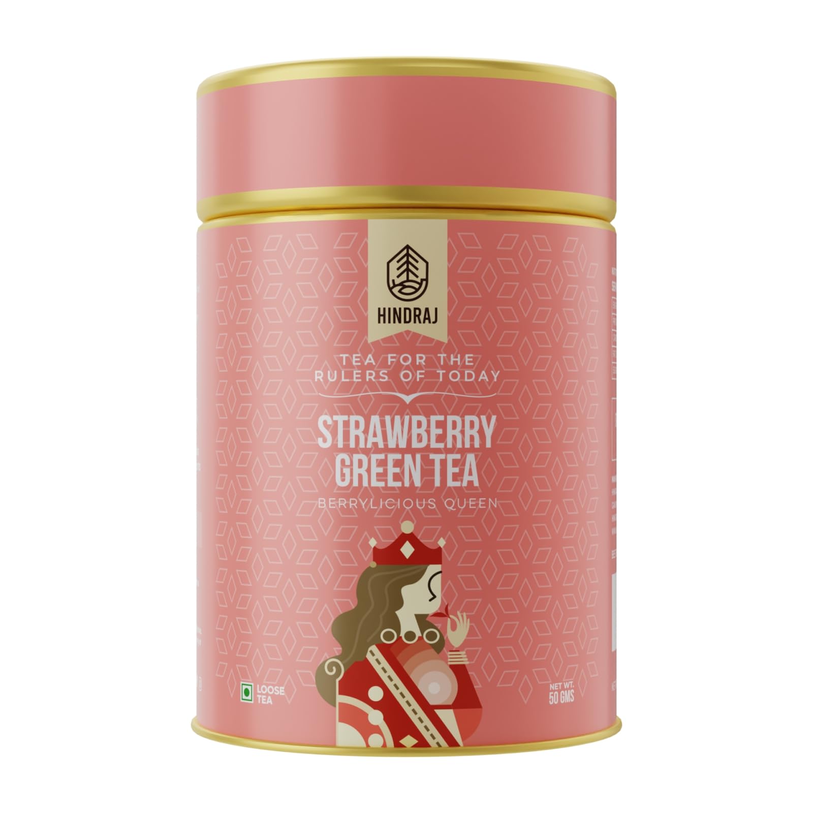 - House of Hindraj Berrylicious Queen Strawberry Green Tea Loose Leaves 50 g Organic Green Tea, Fruity Strawberry Ice Tea No Added Sugar, Antioxidant Rich, Refreshing Cold Brew