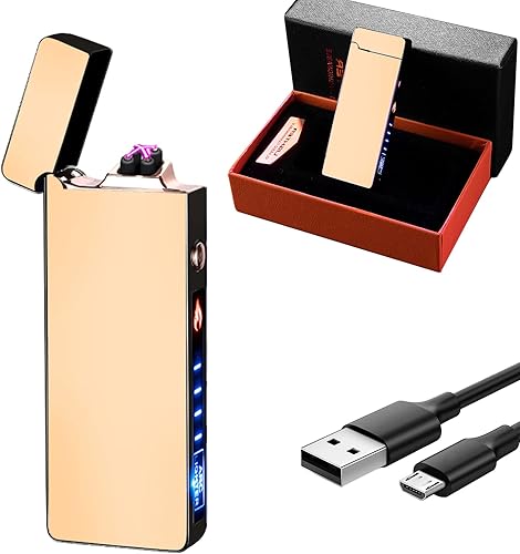 Encendedor de arco recargable a prueba de viento, encendedores eléctricos sin llama para exteriores, camping, senderismo, encendedor de plasma con