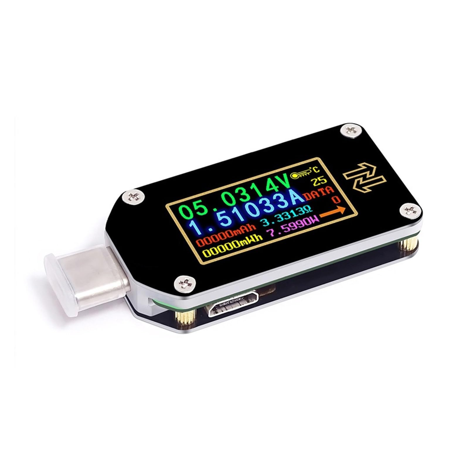 Tester USB TC66/TC66C type-c PD wyzwalacz USB-C woltomierz amperomierz miernik napięcia prądu multimetr PD ładowarka baterii USB Tester(TC66)