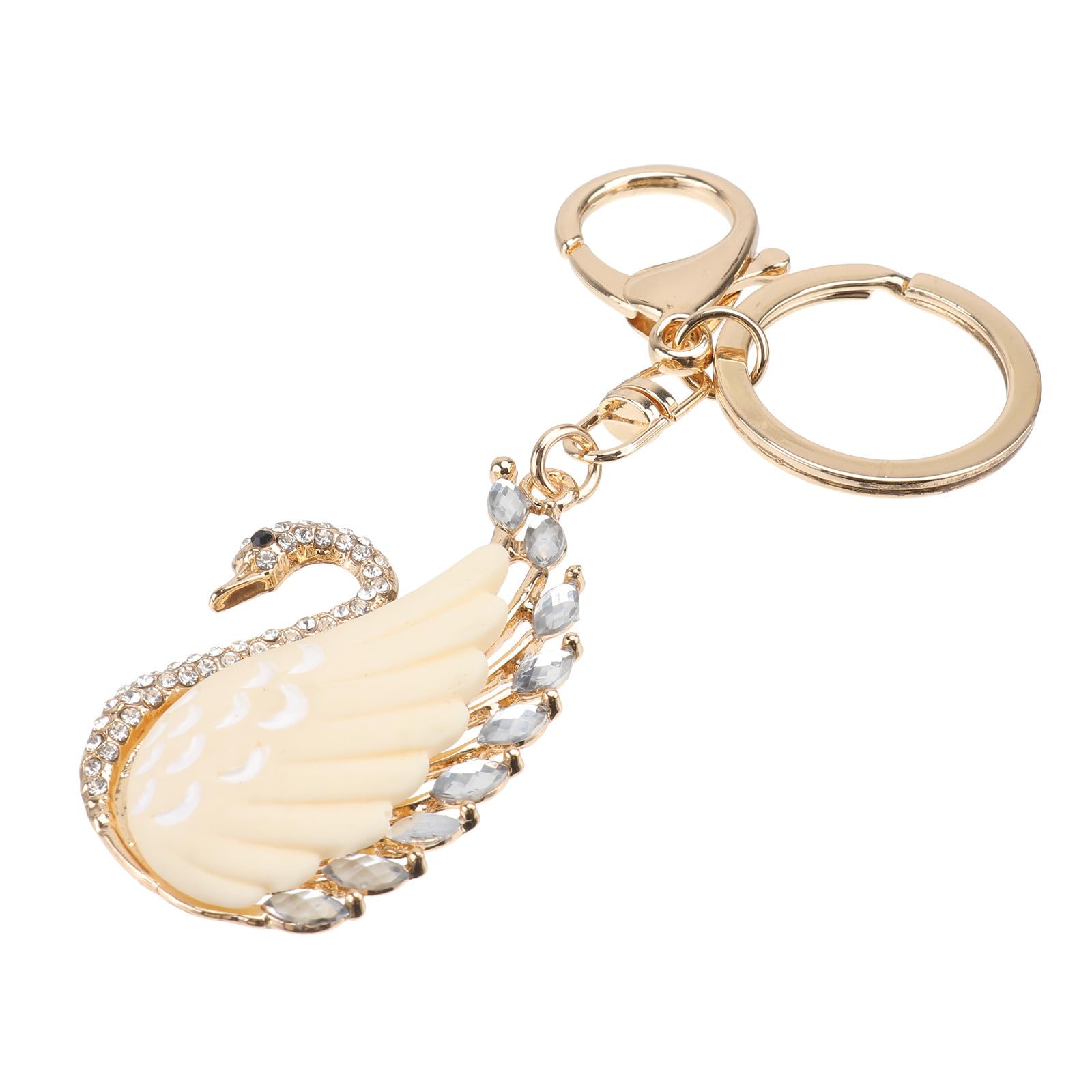 Pretyzoom Crystal Rhinestone Keychain Swan Keychain Keyring Bag Purse Charms Birthday