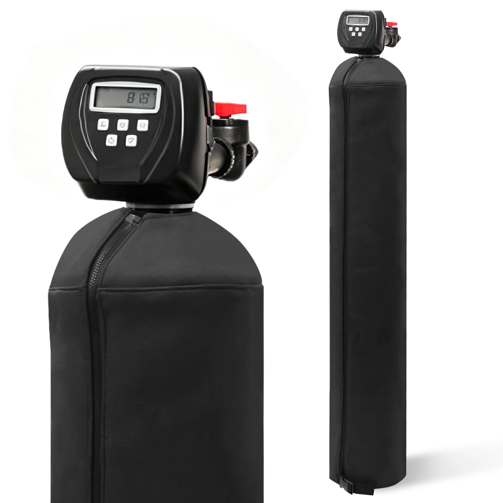 Yunyouc Black Neoprene Water Softener Tank Cover 10" X 54" Insulated Sleeve With Zip, Anti-Condensation Weatherproof Protector Jacket For Resin Tanks, Indoor And Outdoor Use(Black)