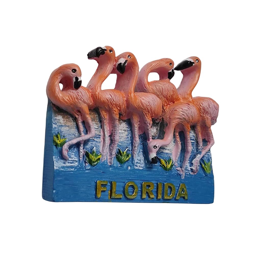 Flamingi z Florydy USA magnes na lodówkę podróż pamiątka lodówka dekoracja magnetyczna naklejka ręcznie malowana rzemiosło