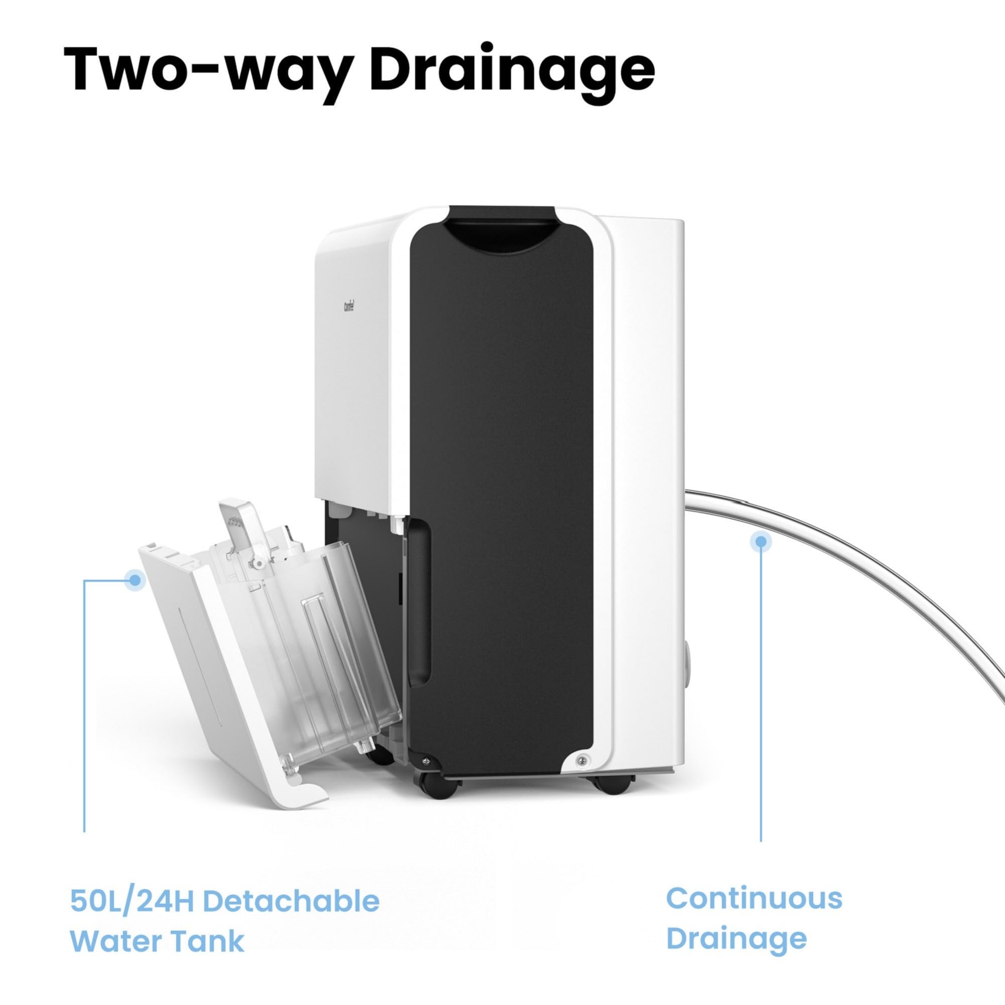 Comfee Luftentfeuchter, 30 L/24 H, Raumgröße ca. 180 M³, 80 M², Intelligenter Entfeuchtermodus, für Wohnung, Bad und Keller, 24 H Timer, Wassertank 3 L, Weiß, MDDP-30DEN7
