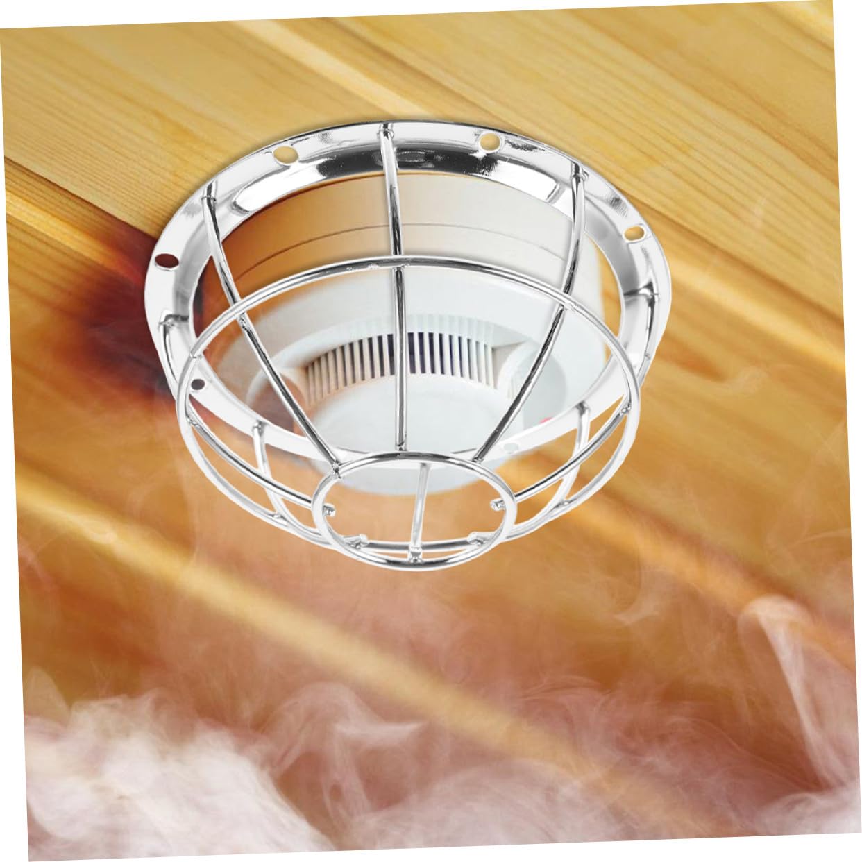 KOMBIUDA 10 Pièces Protection Détecteur Couvre-detecteur Fil Acier Inoxydable Résistant pour Capteurs Installation Facile Usage Domestique et Commercial