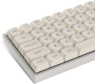 dagaladoo XVX 134 Keys Milky White Keycaps, XDA Profile PBT Keyboard Keycaps Full Set, Custom Dye Sublimation Keycaps for 60% 65%75% 100% Cherry Gateron MX Switches Mechanical Keyboard