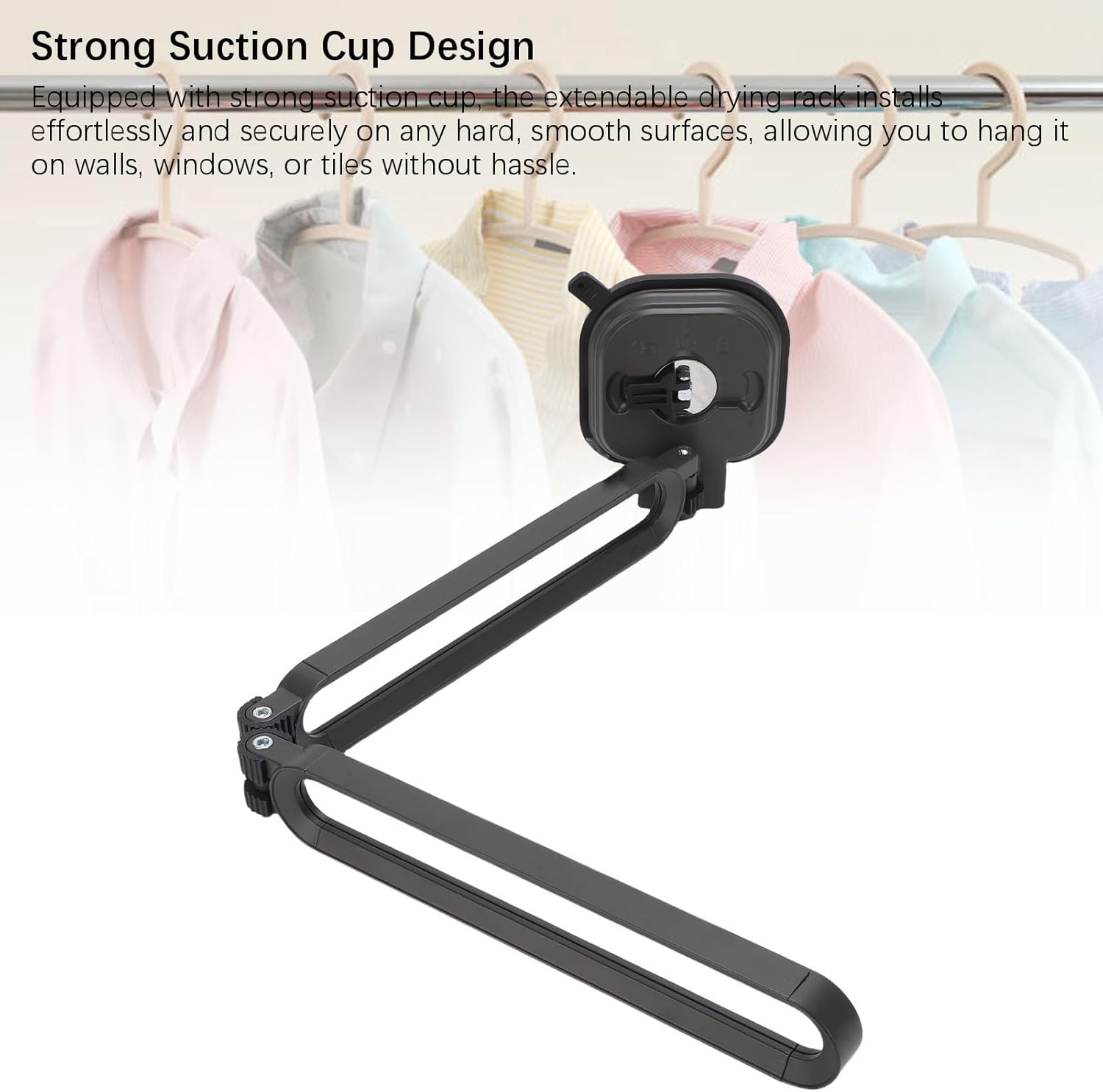 Restokki Wall Mounted Clothes Drying Rack Aluminum Alloy Retractable Laundry Hanger for Balcony Laundry Room Grey 2 Fold