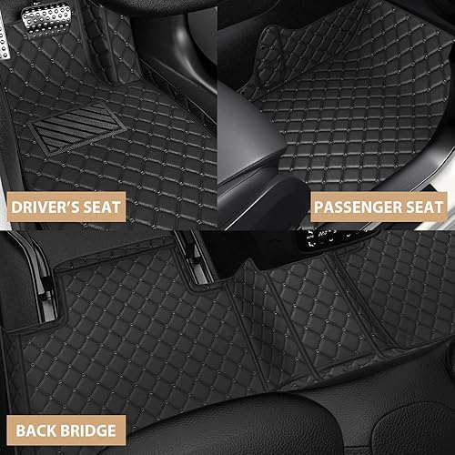 Miniatura 4 de Alfombras para Lucid Air 2023 para automóvil, para todo tipo de clima, tapetes interiores de automóvil de lujo (negro)