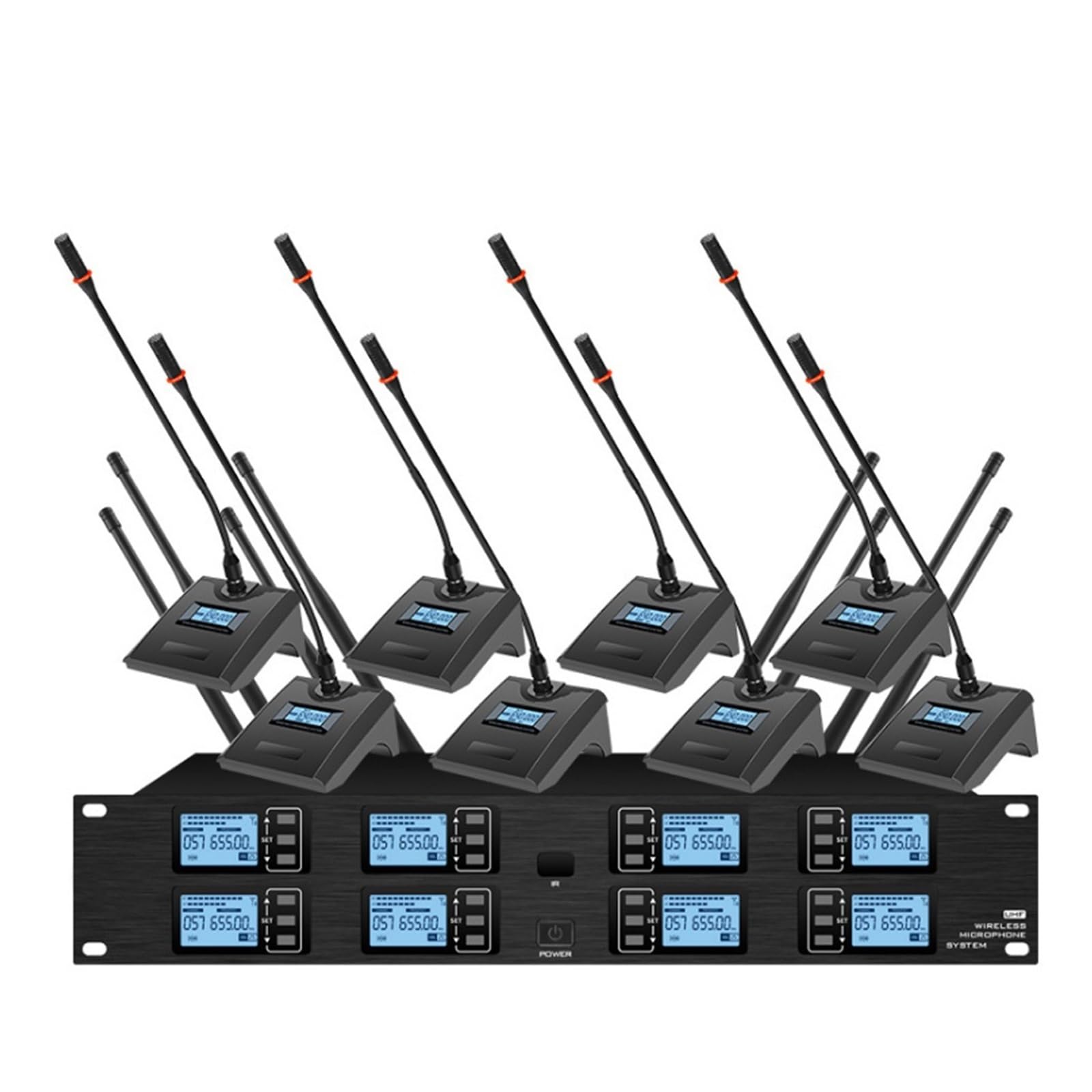 Microfono Wireless UHF Professionale, Da Conferenza Lavalier Portatile Adatto For Chiese E Spettacoli Teatrali Riproduzione Chiara Del Suono(6)