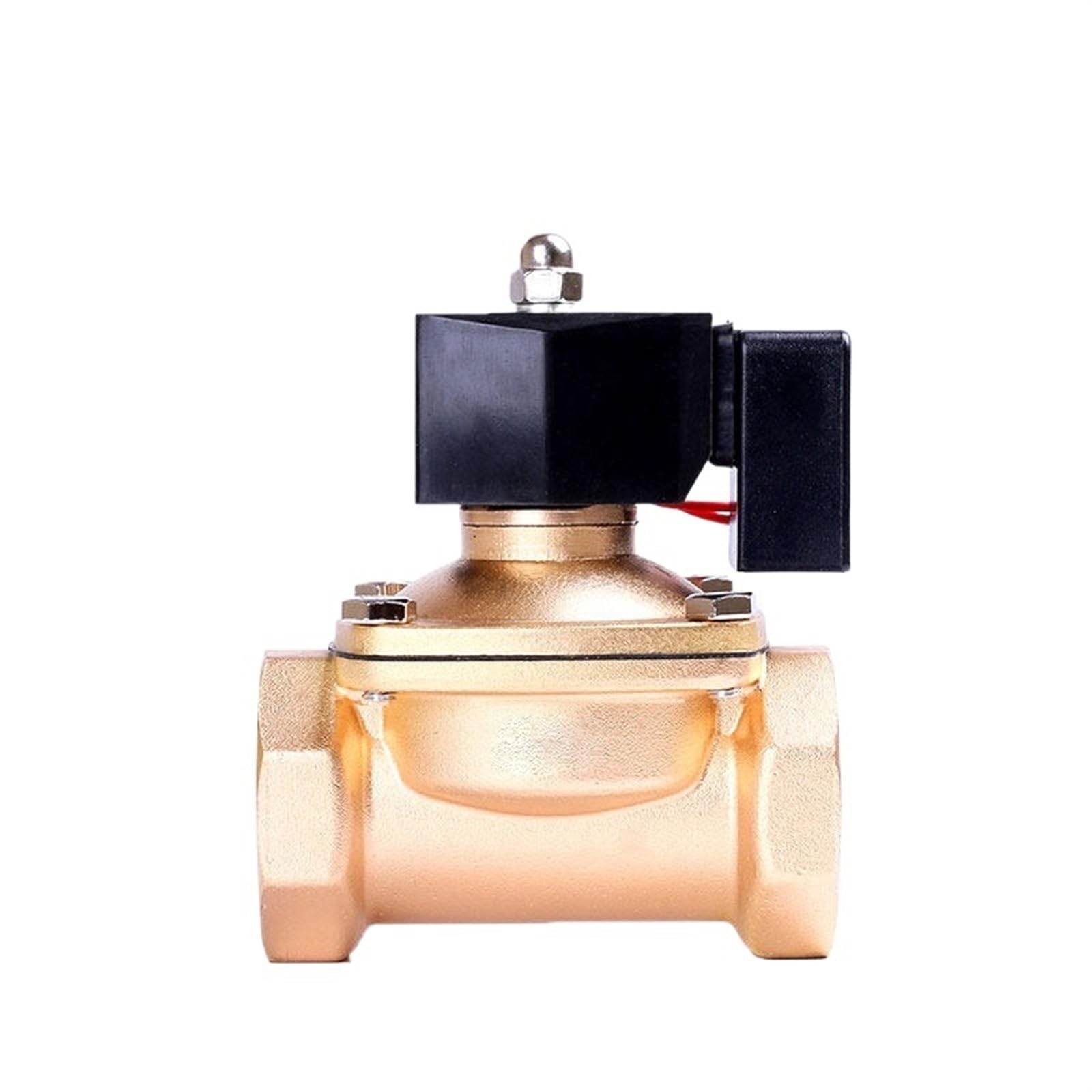 Válvula Solenoide normalmente cerrada de ahorro de energía, válvula de conmutación de latón, válvula de agua de 3/8 ", 1/2", 1 ", 2", 220V, 12V, 24 horas de energía, sin fiebre(G-220VAC,2 Inch)