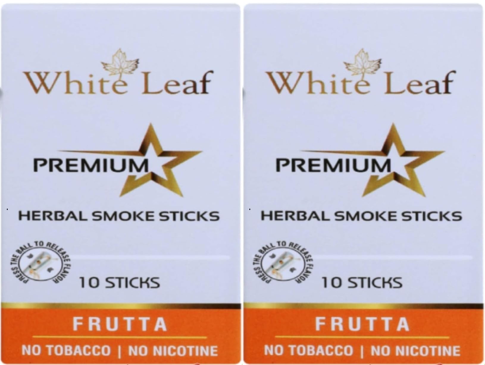 White Leaf Premium Herbal Smoke Cigarettes 100% Tobacco Free 100% Nicotine Free (Pack Of 10 Sticks) Frutta Flavour Non Addictive | Smoking Cessation x Pack of 2-image-18