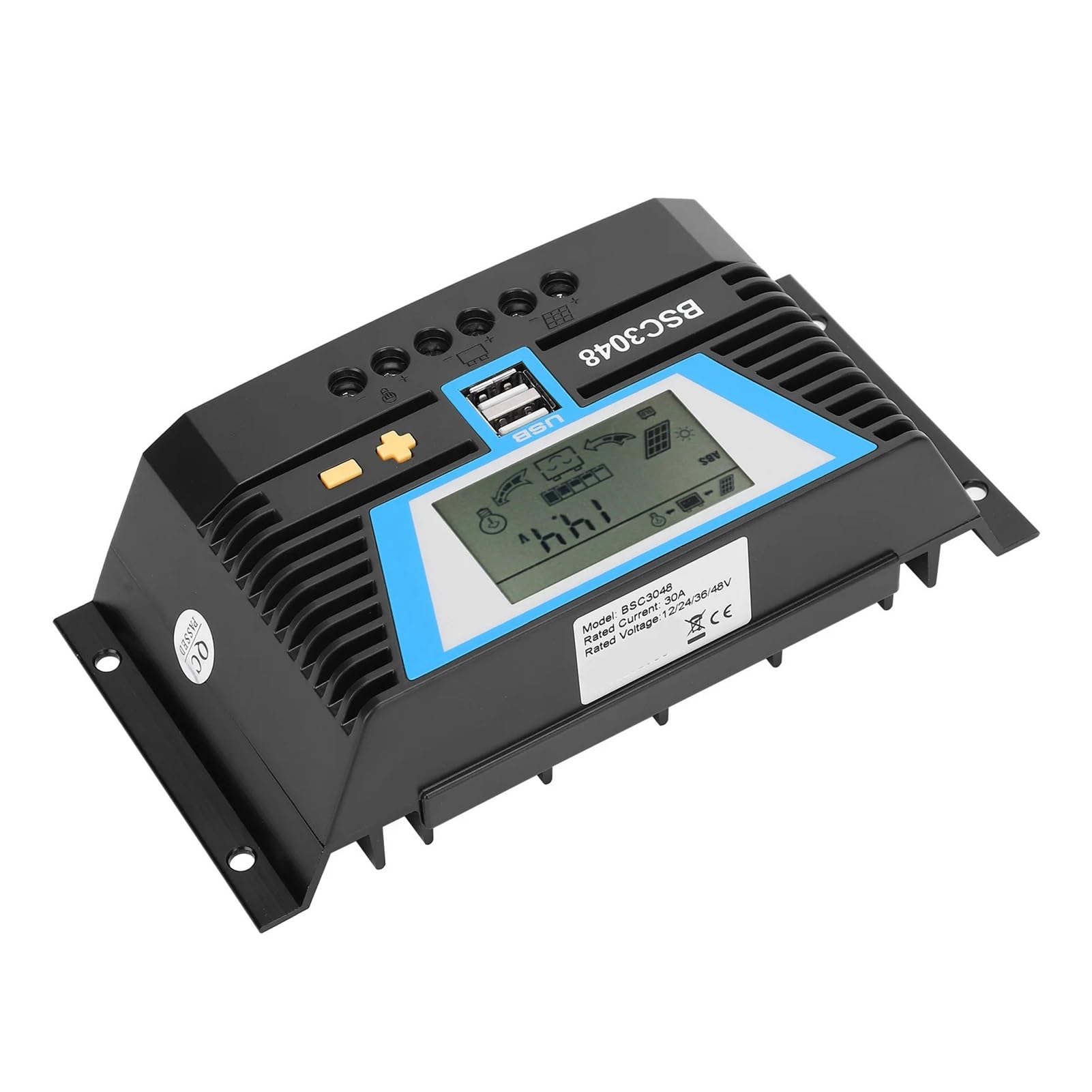 Controlador Solar for baterías variadas 30A 12V/24V/36V/48V Control de Carga