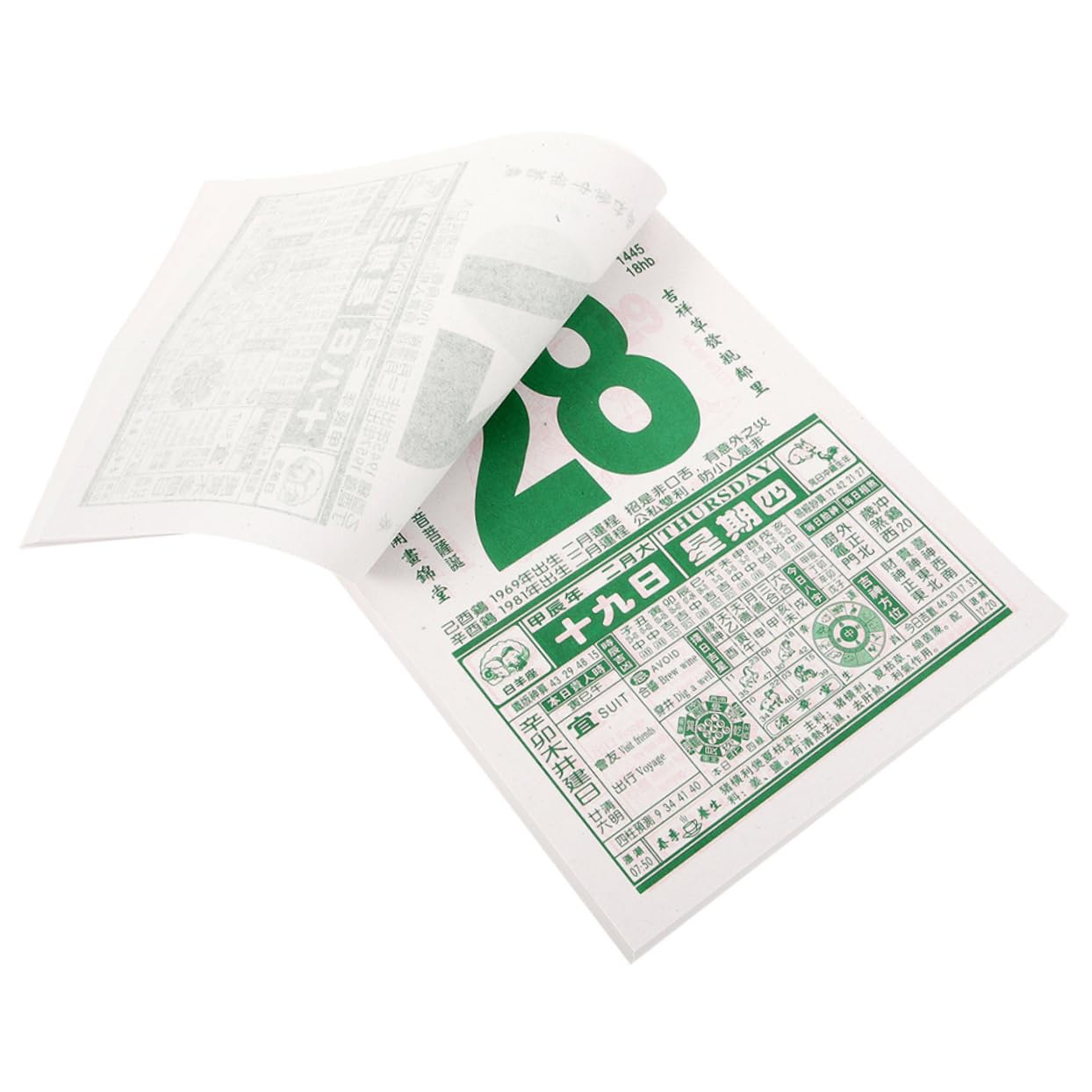 Calendario Lunare Da Appendere Calendario Strappabile Spessa Design Tradizionale Per Eventi Importanti Ottimo Per Decorare Casa e Ufficio Anno Del Drago Con Giorni Propizi Per