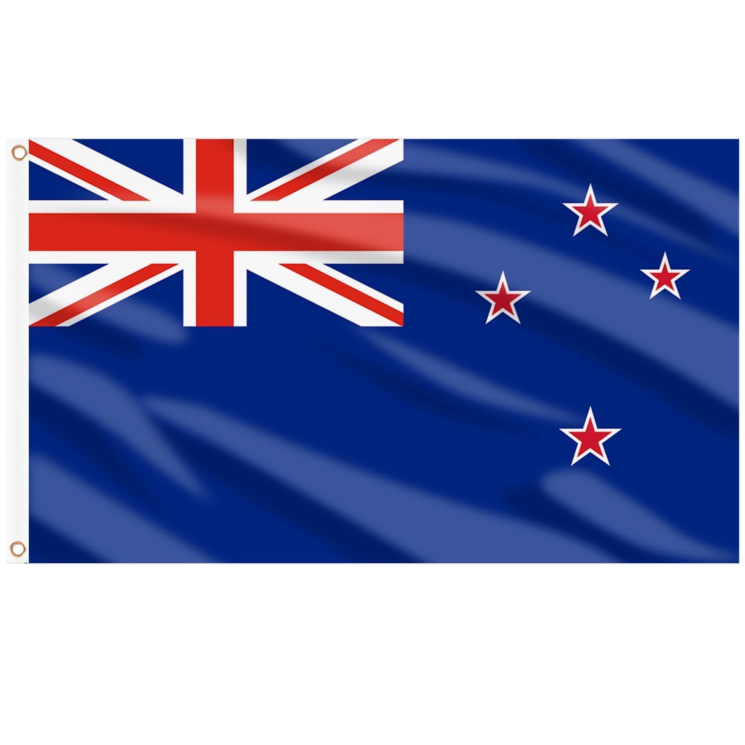 AhfuLife New Zealand Flag 5ft x 3ft for Party Decorations, 4Pcs Large New Zealand Flag Polyester Double Side with Brass Eyelets for World Cup Football National Day Garden Street Indoor Outdoor