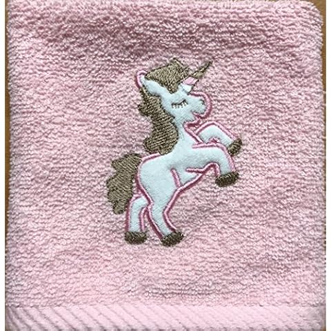 Harwoods Unicorn Face Cloth/Kids Embroidered Unicorn Flannel Cover