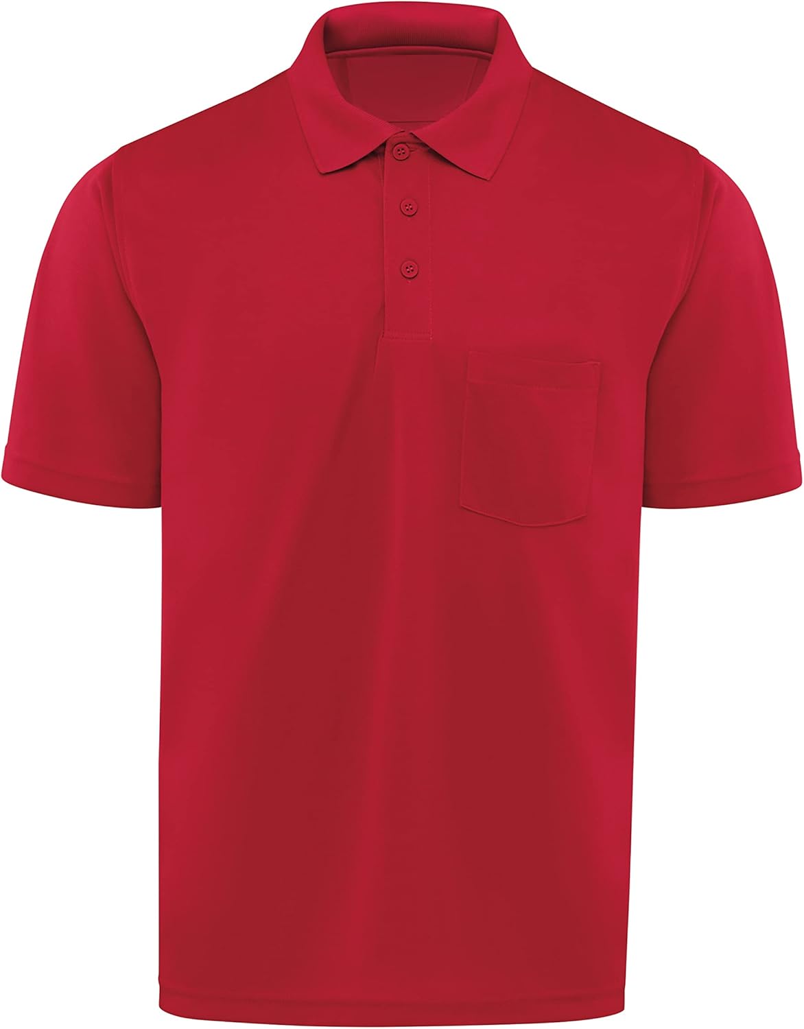 Red Kap Mens Short Sleeve Performance Knit Pocket Coro Polo